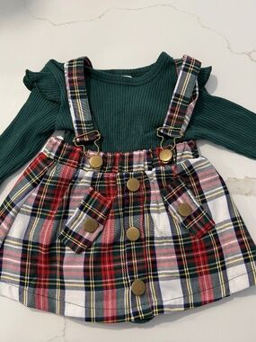 Holiday baby girl jumper outfit